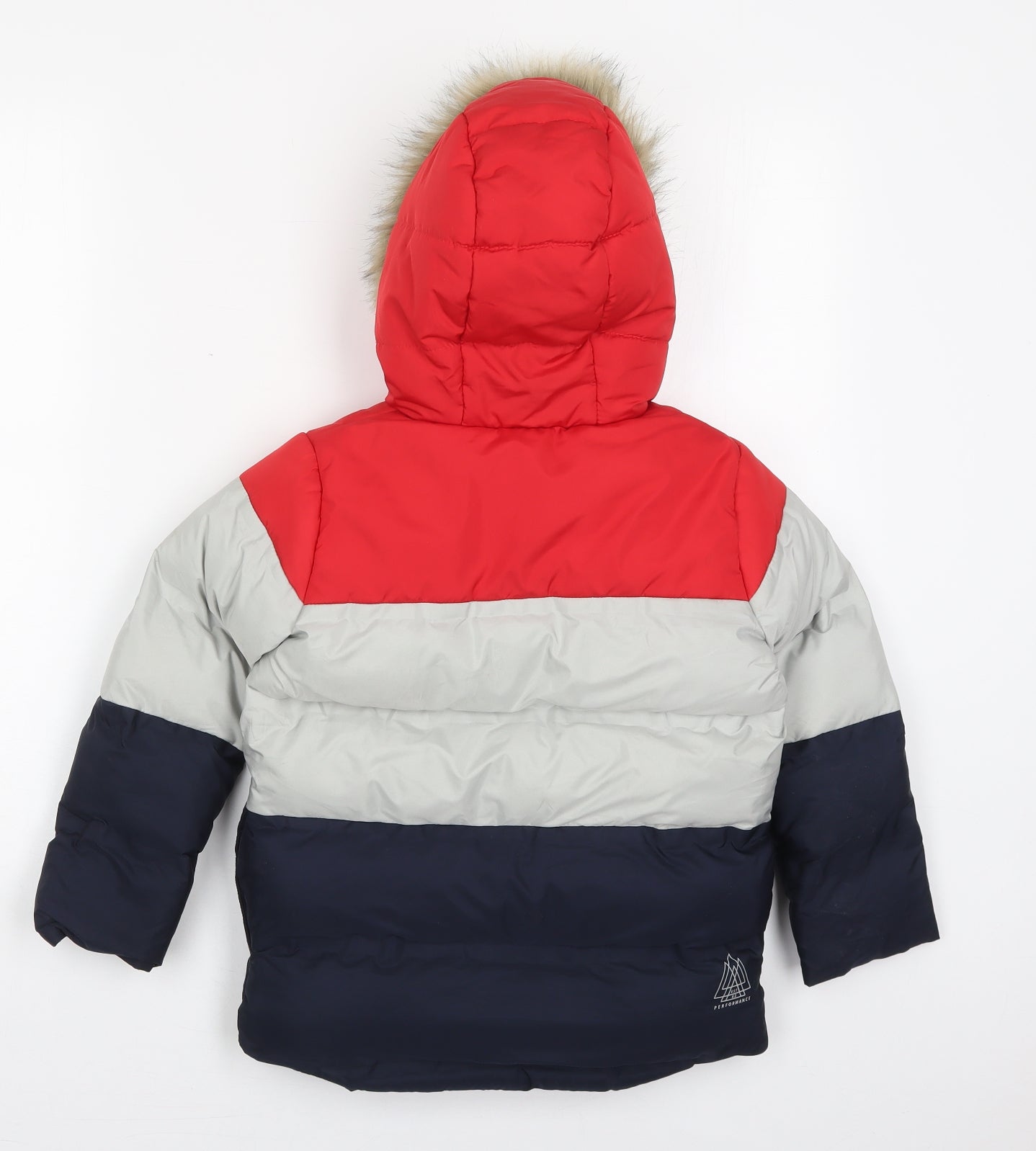 NEXT Boys Red Striped  Basic Coat Coat Size 6 Years  Zip