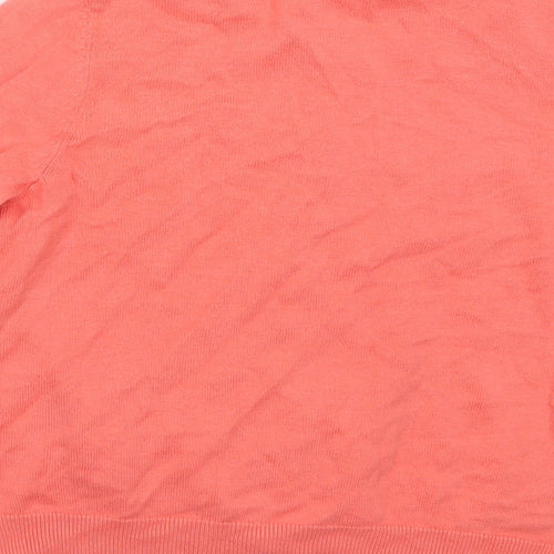John Lewis Girls Pink Crew Neck  Cotton Cardigan Jumper Size 10 Years  Button