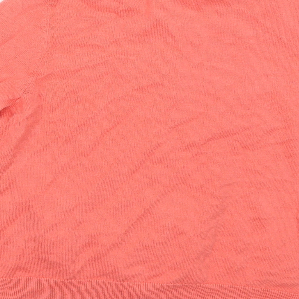 John Lewis Girls Pink Crew Neck  Cotton Cardigan Jumper Size 10 Years  Button