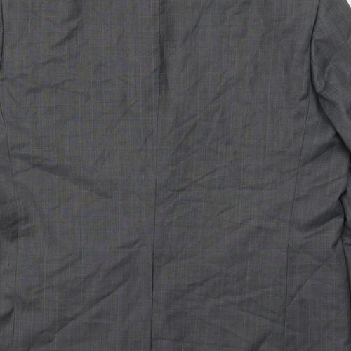 NEXT Mens Grey Check Wool Jacket Suit Jacket Size 46