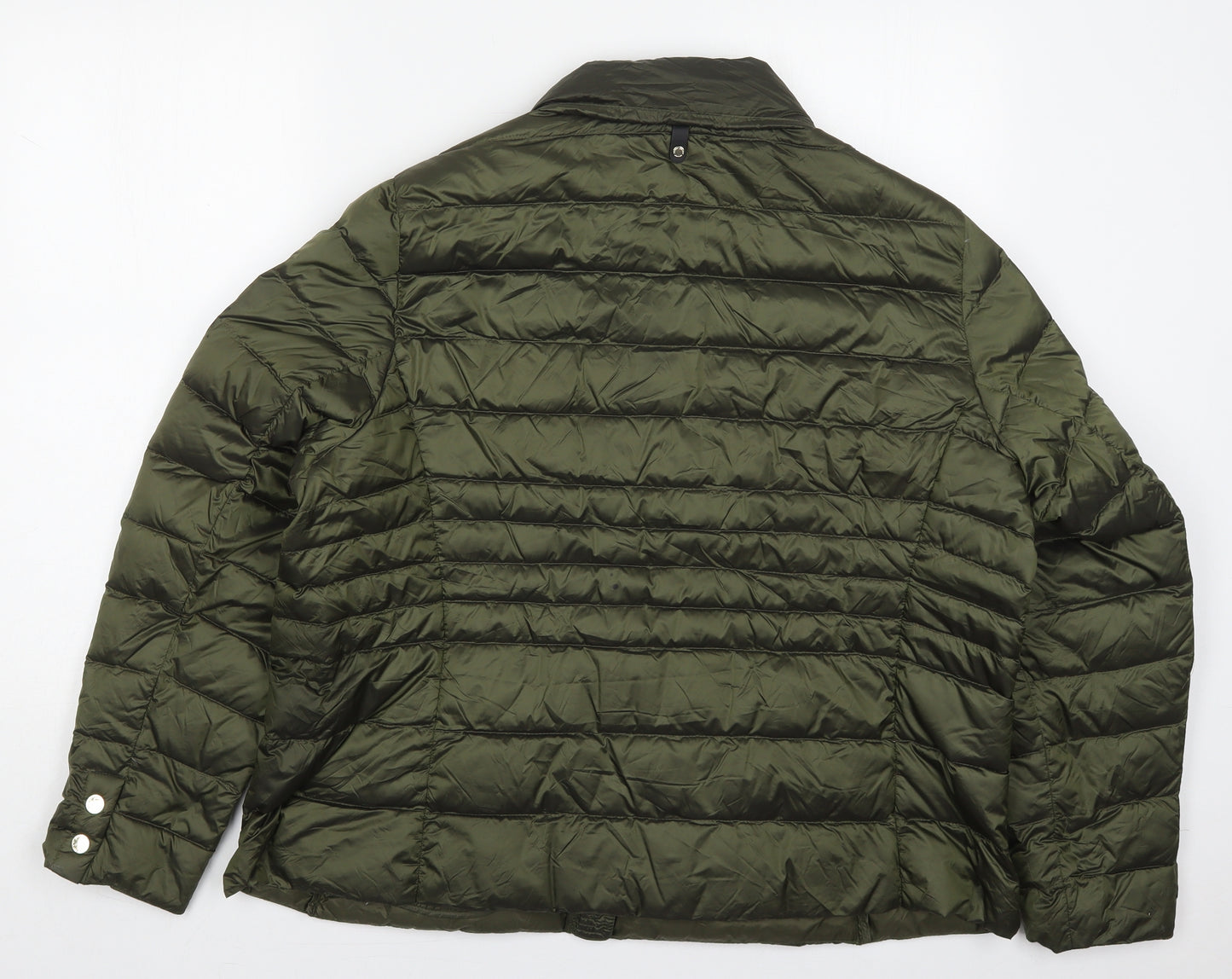 Marks and Spencer Womens Green   Quilted Coat Size 22  Zip