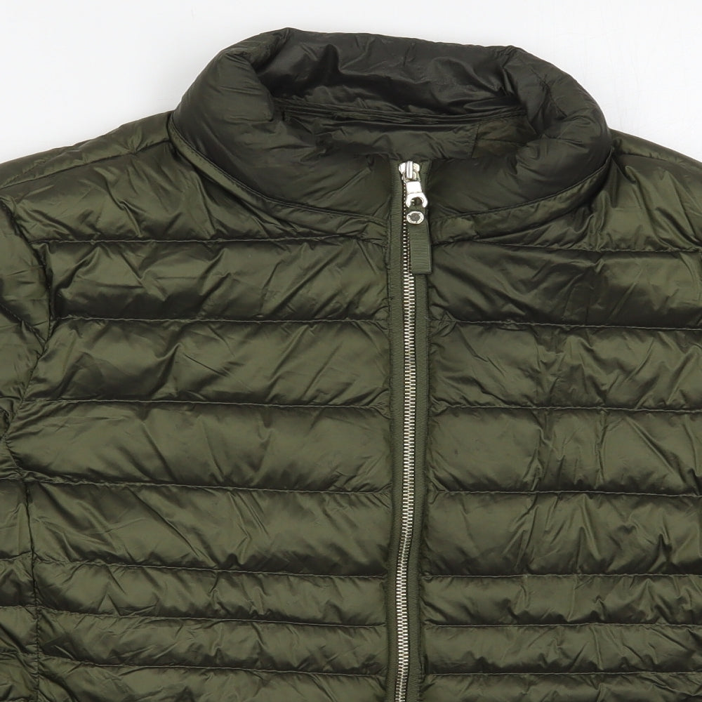 Marks and Spencer Womens Green   Quilted Coat Size 22  Zip