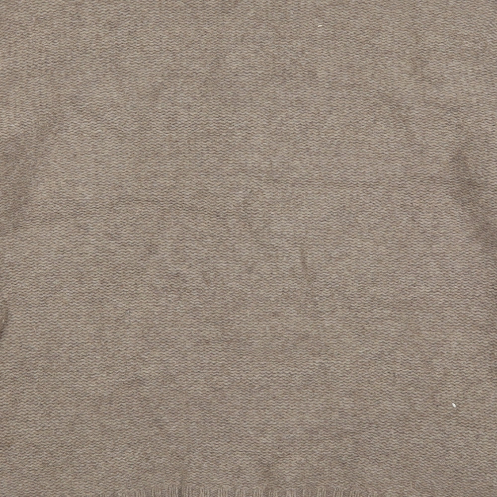 Debenhams Mens Brown Round Neck  Wool Full Zip Jumper Size 2XL