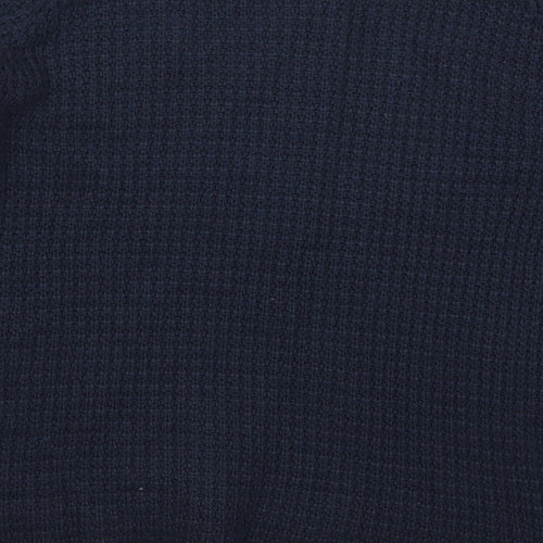 VERO MODA Womens Blue Boat Neck  Acrylic Pullover Jumper Size S