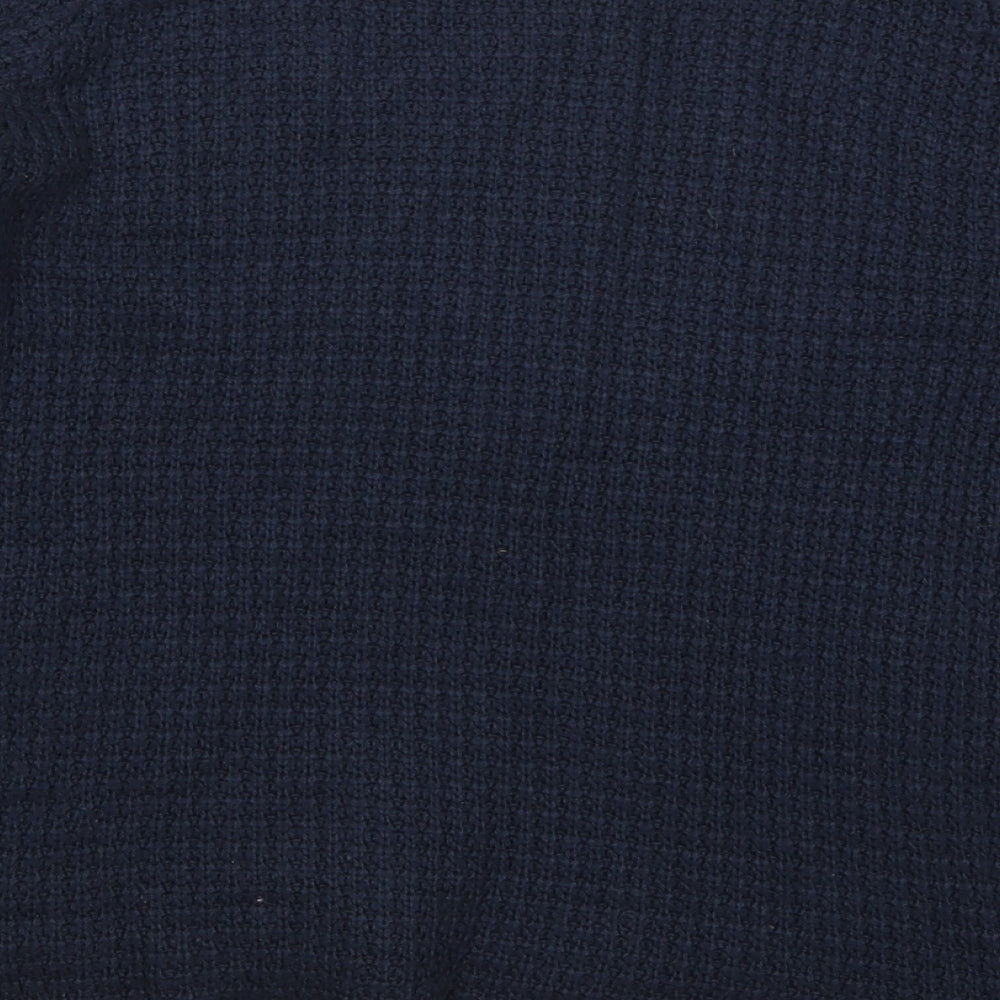 VERO MODA Womens Blue Boat Neck  Acrylic Pullover Jumper Size S