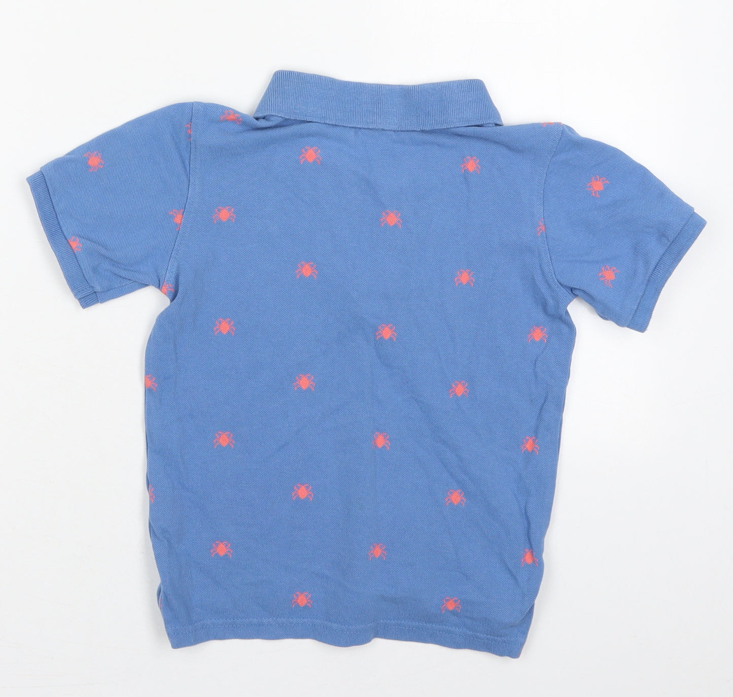 Gap Boys Blue  Cotton Basic Polo Size 5 Years Collared Pullover - Crabs