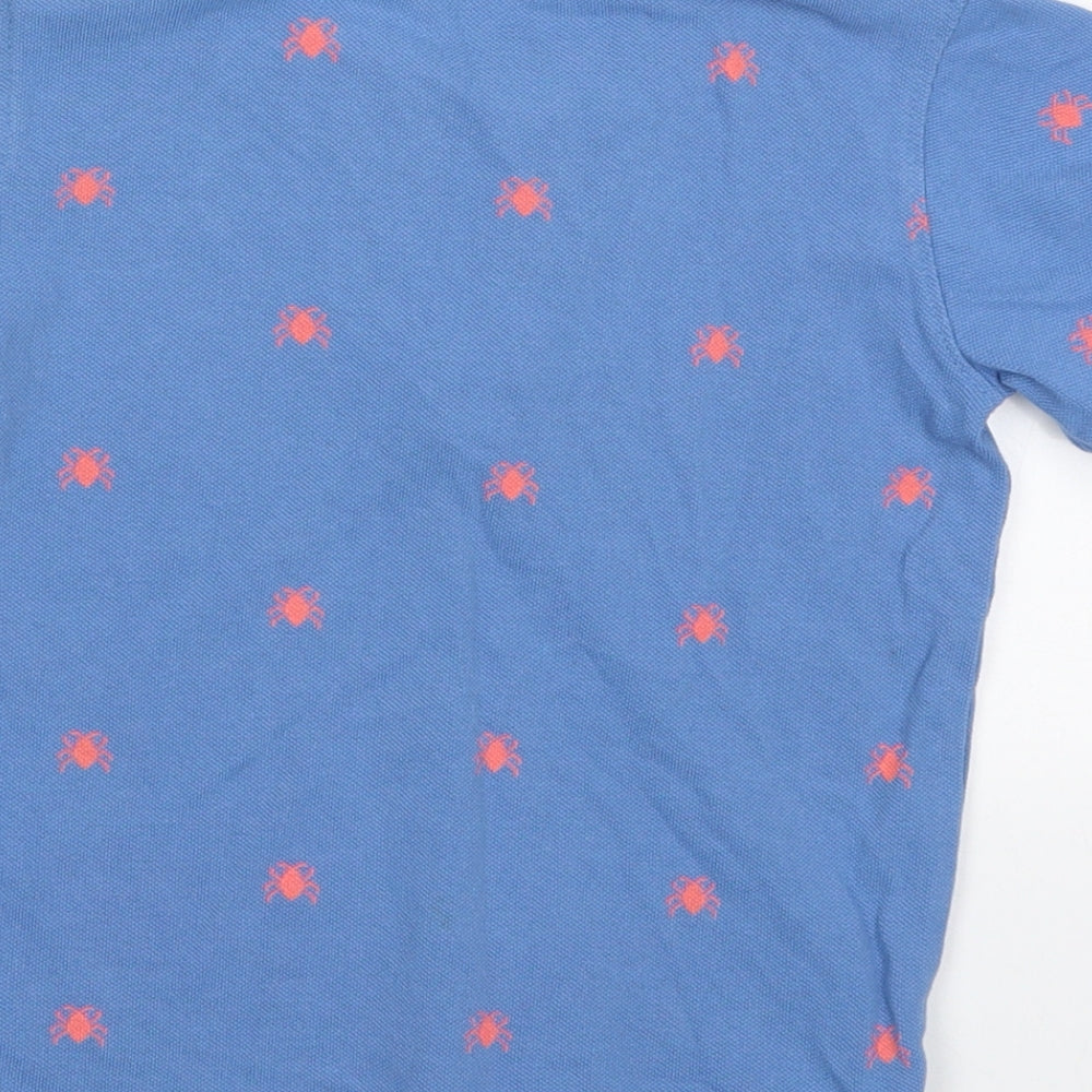 Gap Boys Blue  Cotton Basic Polo Size 5 Years Collared Pullover - Crabs