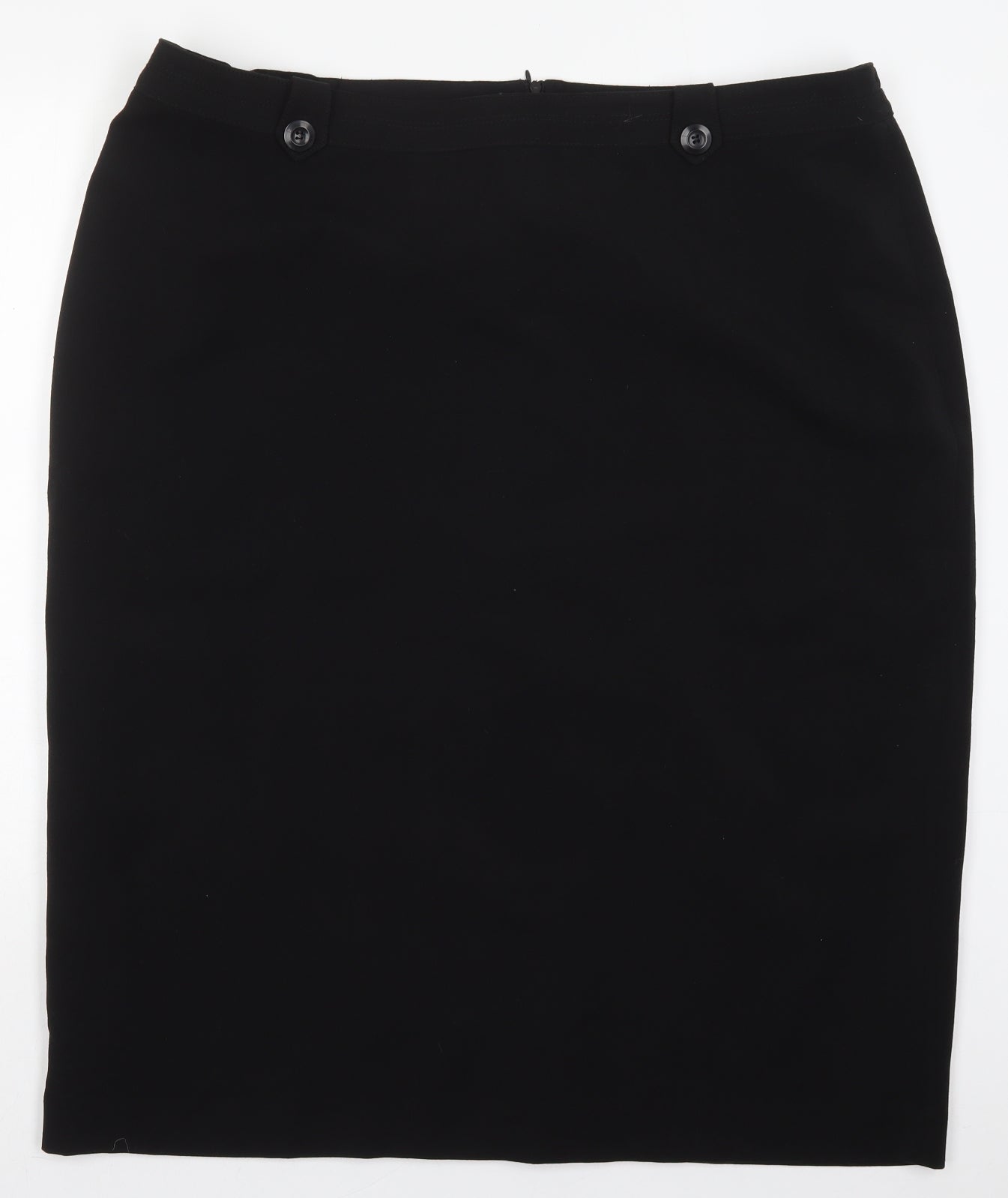 Simply Be Womens Black  Polyester Straight & Pencil Skirt Size 24   Zip