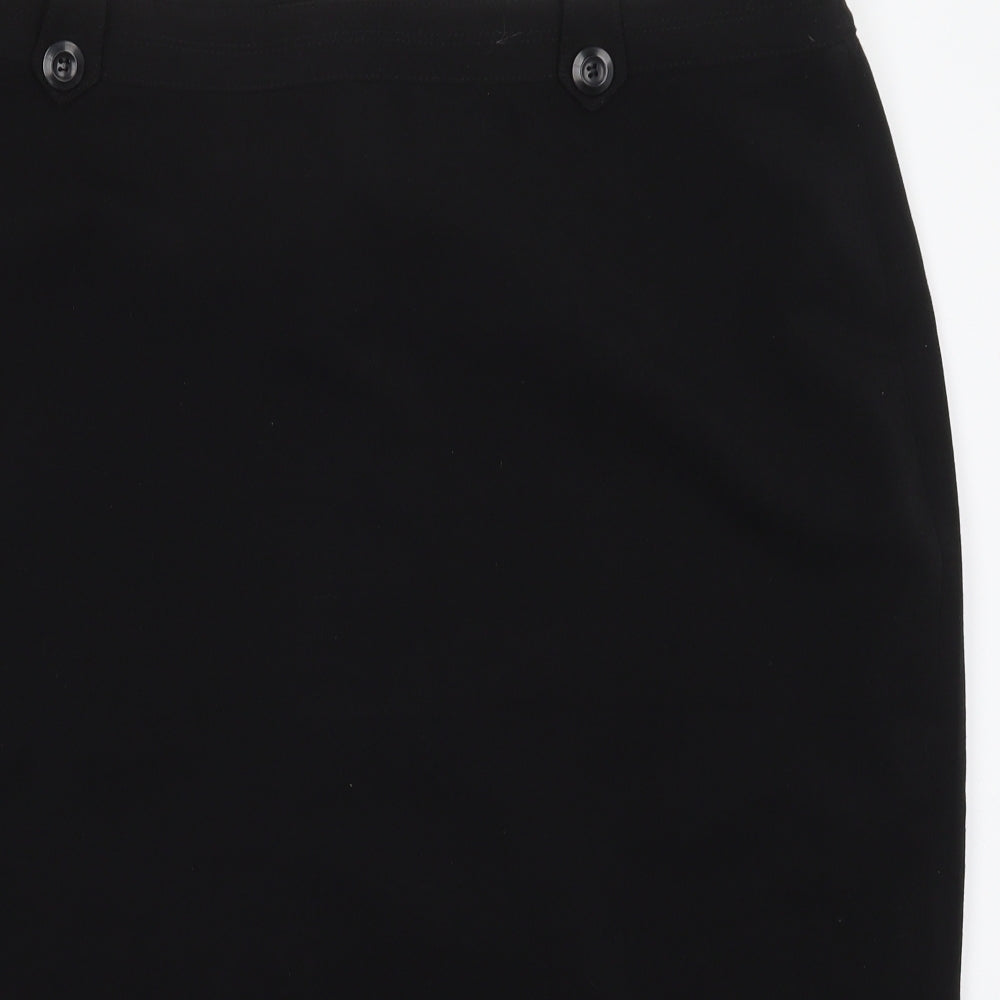 Simply Be Womens Black  Polyester Straight & Pencil Skirt Size 24   Zip