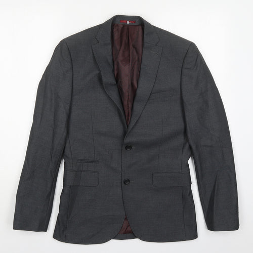 NEXT Mens Grey  Polyester Jacket Suit Jacket Size 36