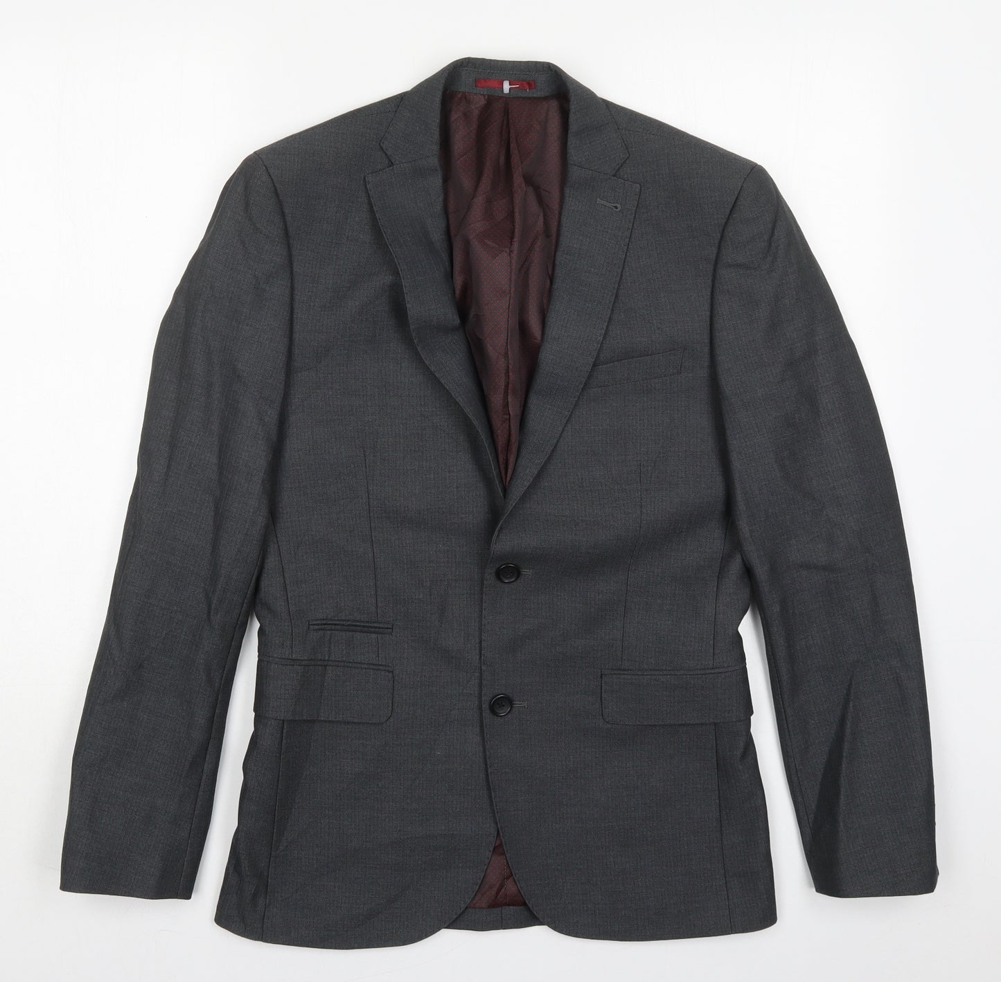 NEXT Mens Grey  Polyester Jacket Suit Jacket Size 36