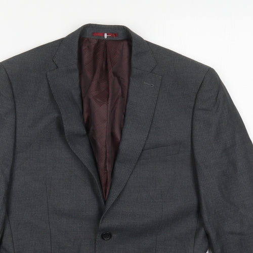 NEXT Mens Grey  Polyester Jacket Suit Jacket Size 36