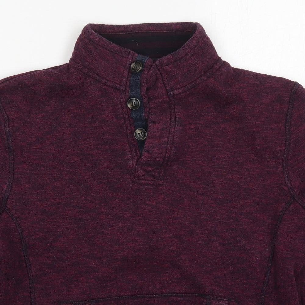 Easy Mens Purple  Polyester Pullover Sweatshirt Size M