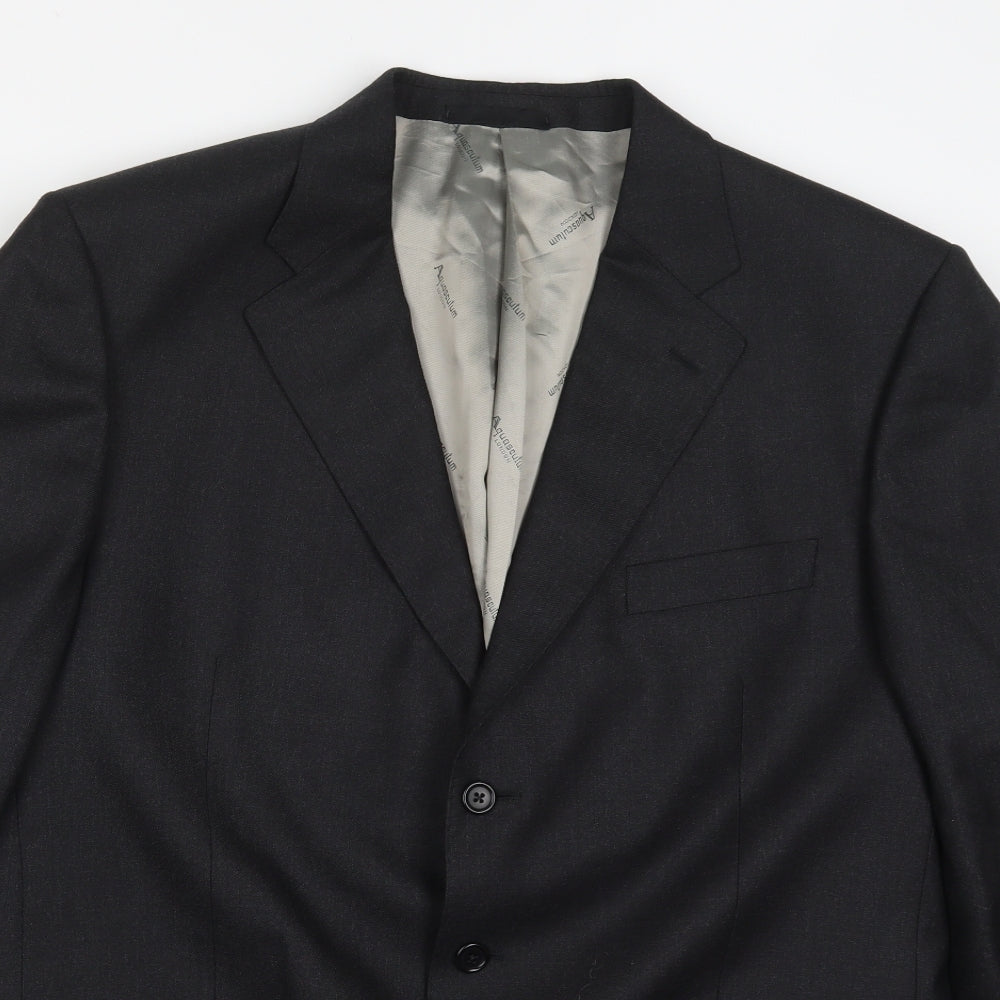 Aquascutum Mens Grey  Wool Jacket Suit Jacket Size 46