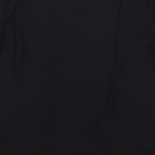 New Look Womens Black  Polyester Basic Blouse Size 10 Round Neck