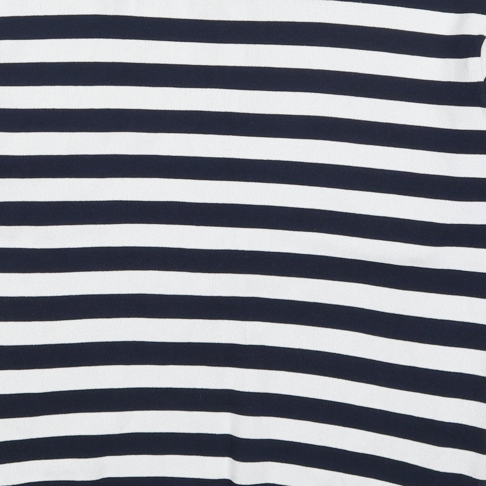 Atmosphere Womens Blue Crew Neck Striped Viscose Pullover Jumper Size 12