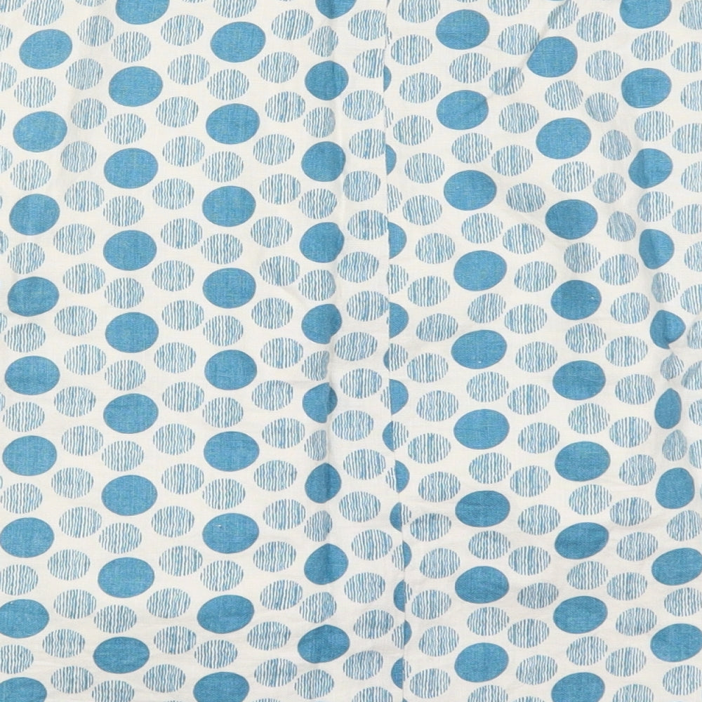 Boden Womens Blue Polka Dot Linen Skater Skirt Size 12   Zip