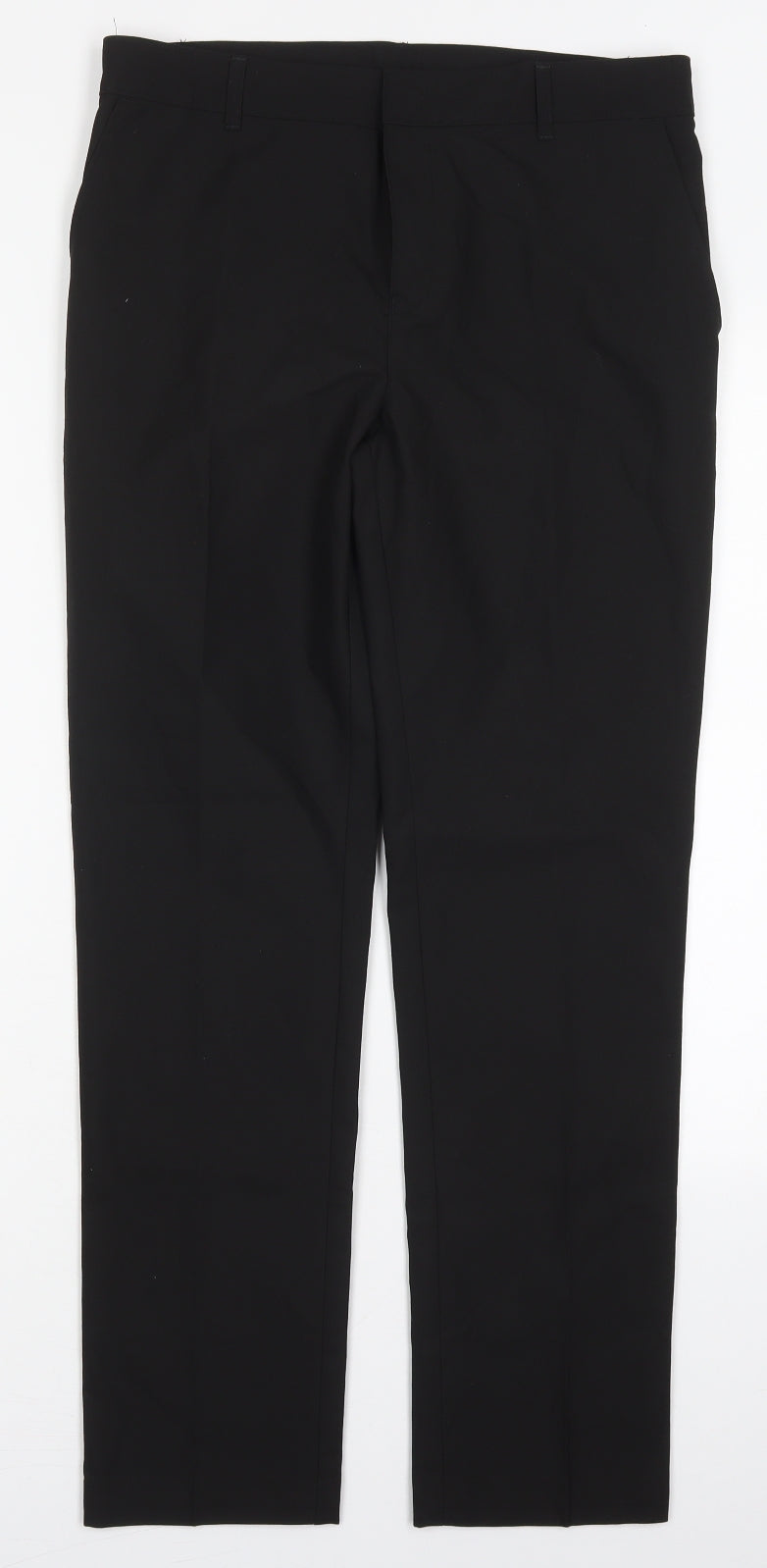 Marks and Spencer Boys Black  Polyester Dress Pants Trousers Size 14-15 Years  Regular Hook & Eye