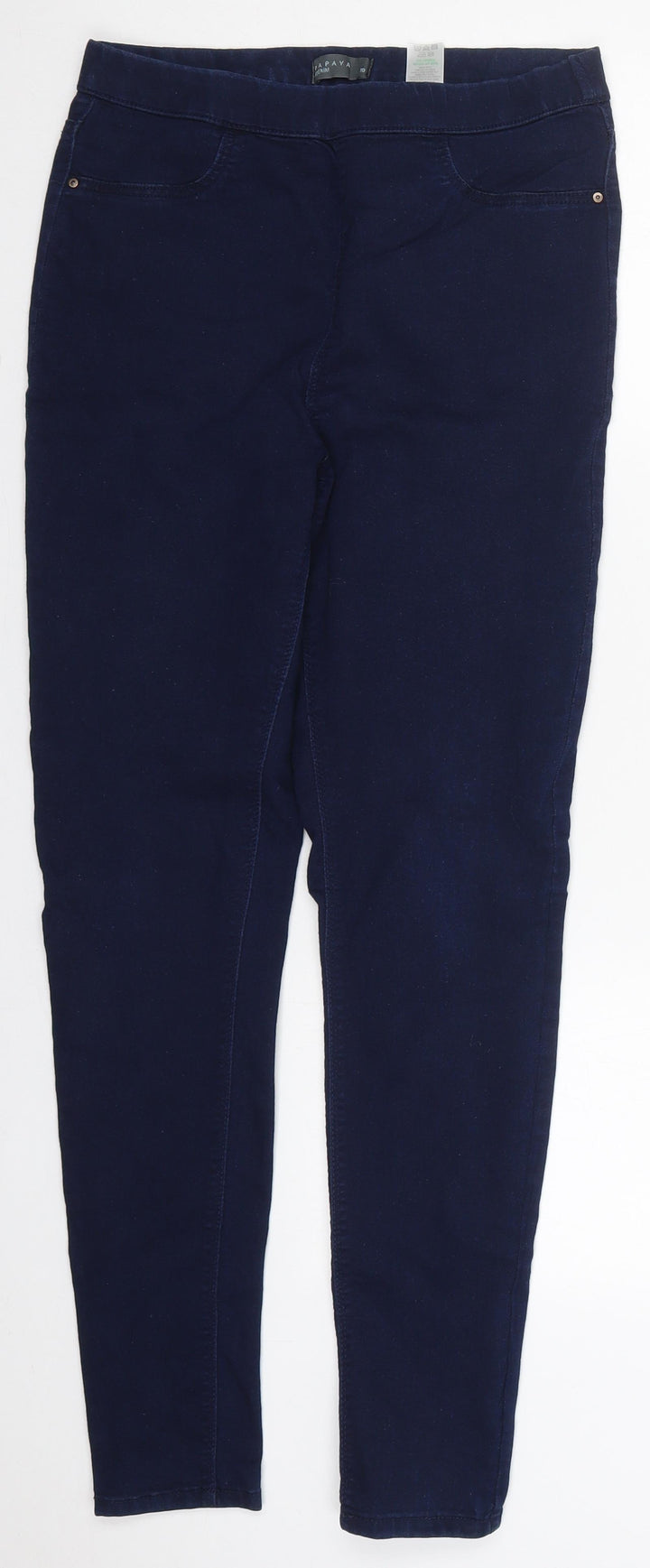 Papaya Womens Blue Cotton Jegging Jeans Size 10 L27 in Regular