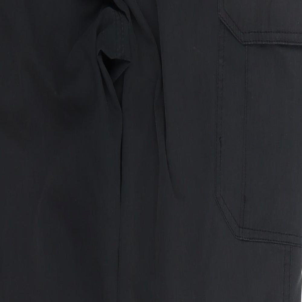 brasher Womens Black  Cotton Cargo Trousers Size 34 L29 in Regular Button