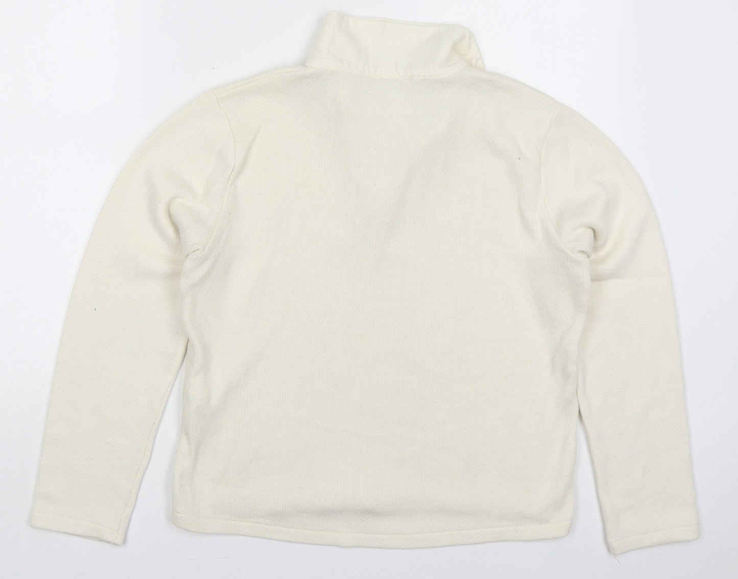 Zara Womens Ivory  Viscose Pullover Sweatshirt Size L  Pullover