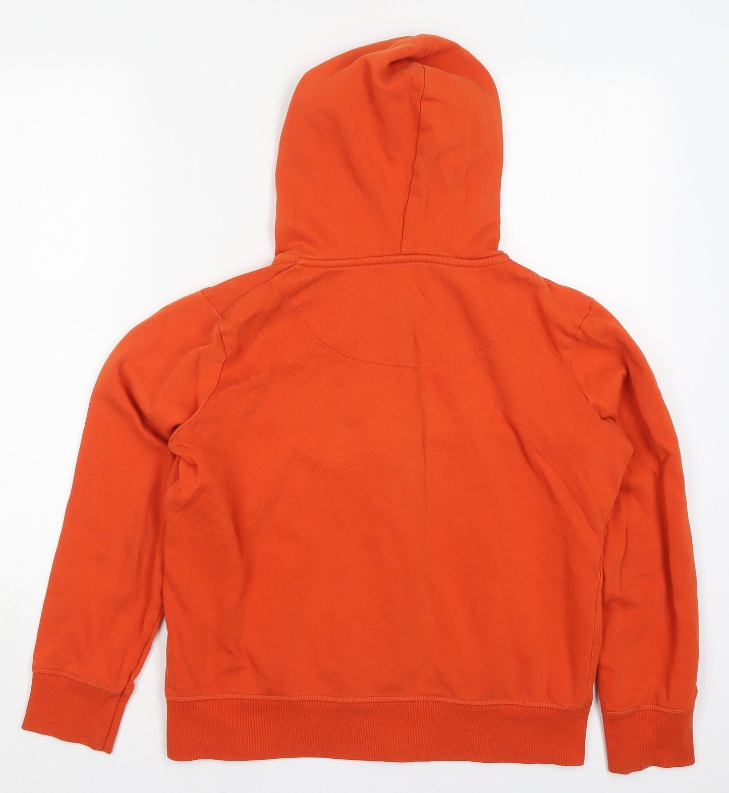 TU Womens Orange  Cotton Full Zip Hoodie Size 12  Zip