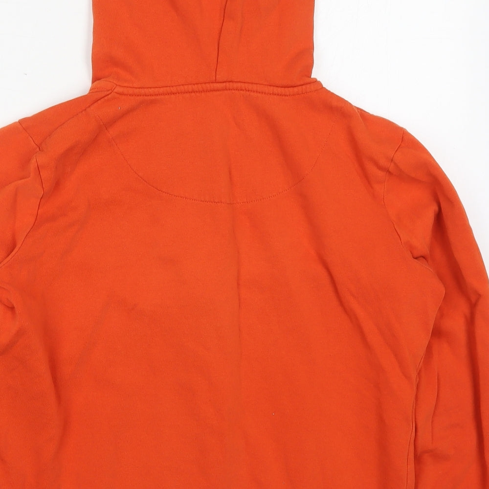 TU Womens Orange  Cotton Full Zip Hoodie Size 12  Zip