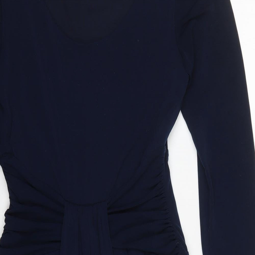 LInnea Womens Blue  Polyester Skater Dress  Size 8  Round Neck Pullover