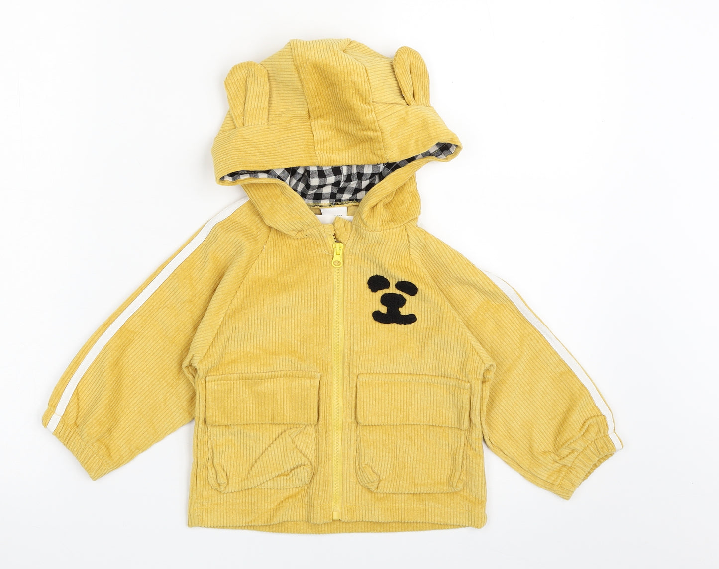 PatPat Baby Yellow   Jacket  Size 18-24 Months   Zip - Lion