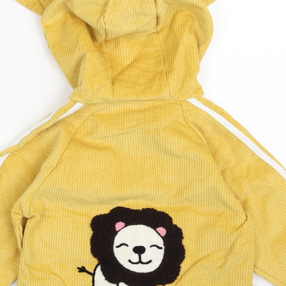 PatPat Baby Yellow   Jacket  Size 18-24 Months   Zip - Lion