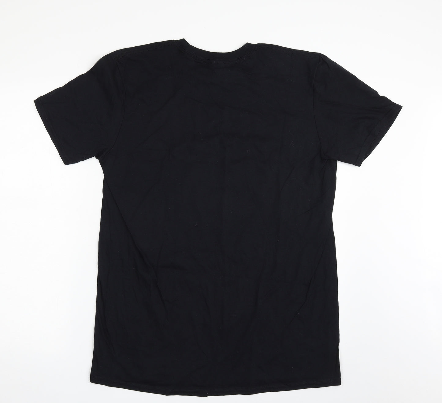 Gildan Mens Black  Cotton  T-Shirt Size L Crew Neck  - Life- Don't talk to me about Life