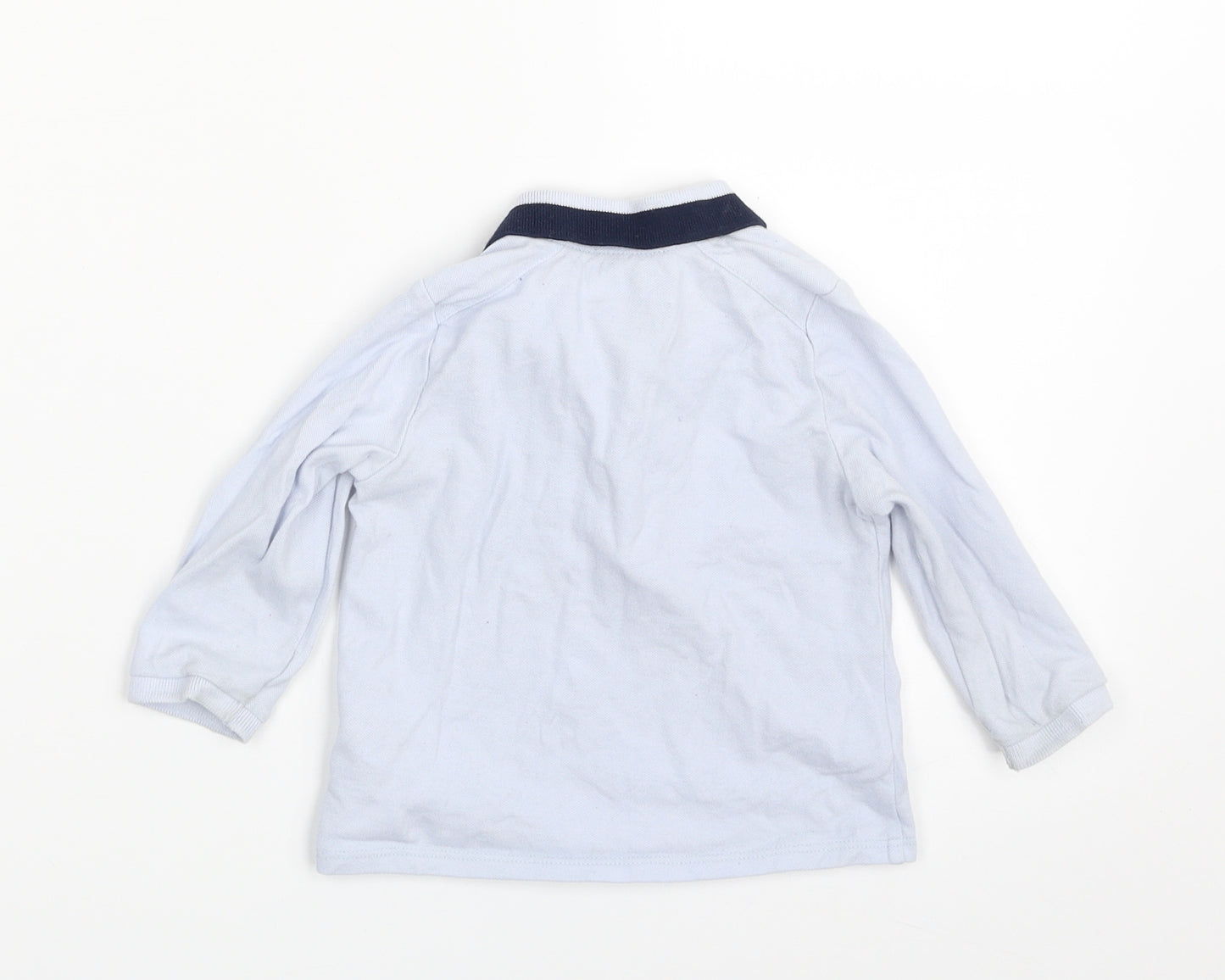 Boss Boys Blue  Cotton Pullover Polo Size 12 Months Collared Button
