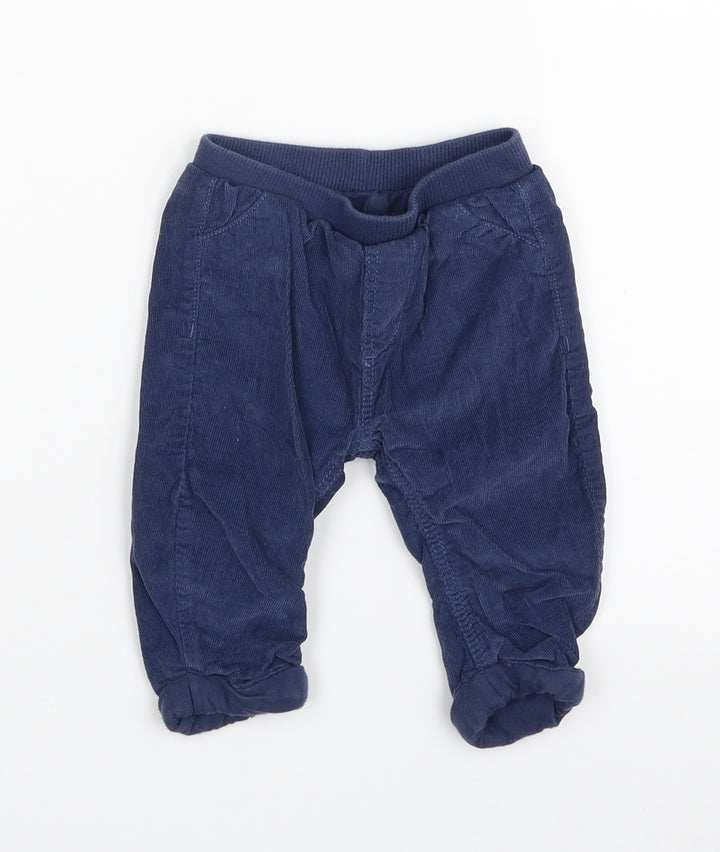 Marks and Spencer Baby Blue 100% Cotton Cropped Leggings Size 3-6 Months
