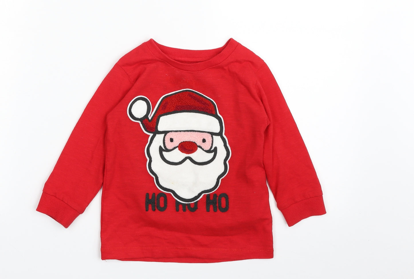 NEXT Baby Red  100% Cotton Pullover T-Shirt Size 12-18 Months Crew Neck Pullover - Christmas