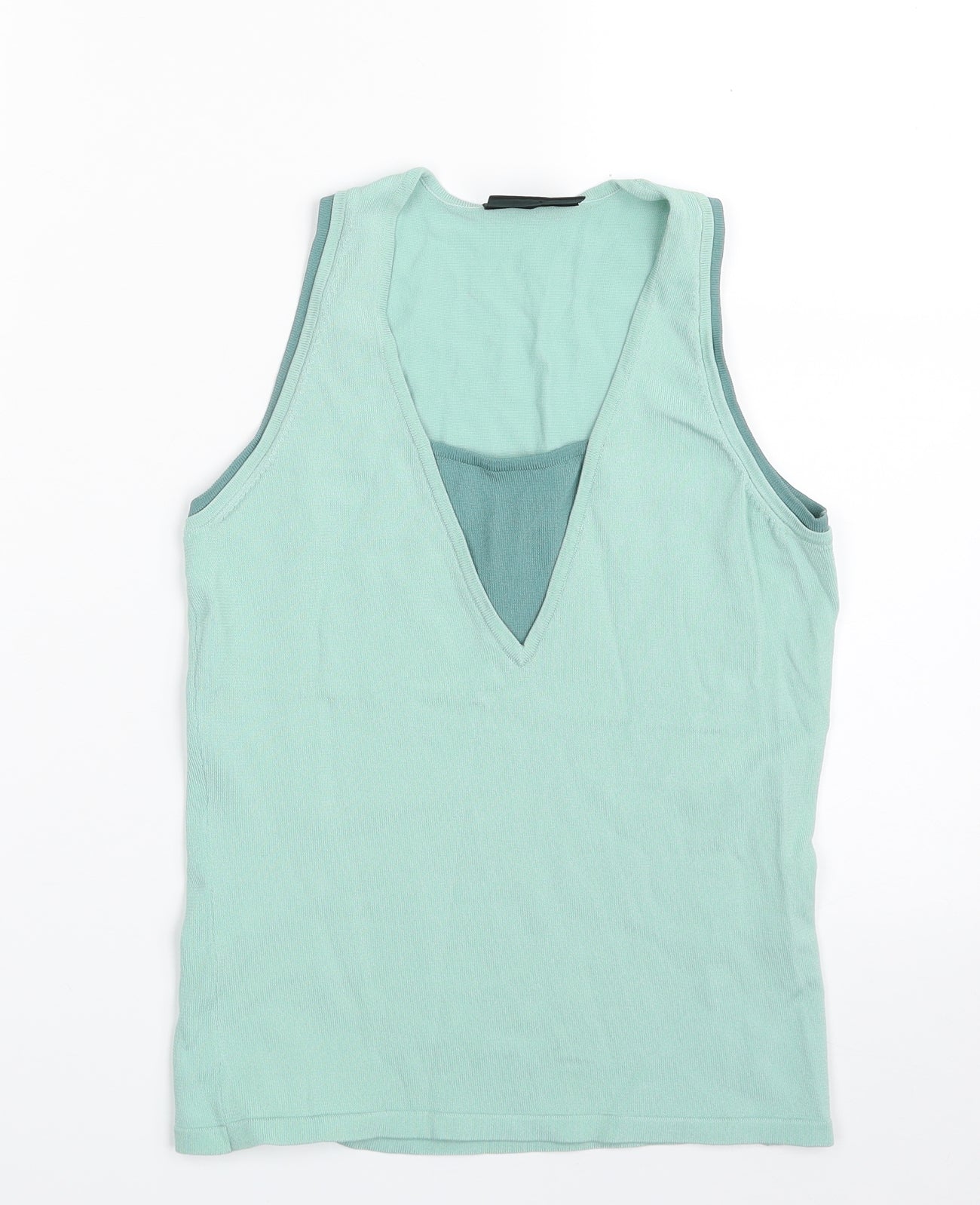 Principles Womens Green  Viscose Vest Sweatshirt Size 10  Pullover