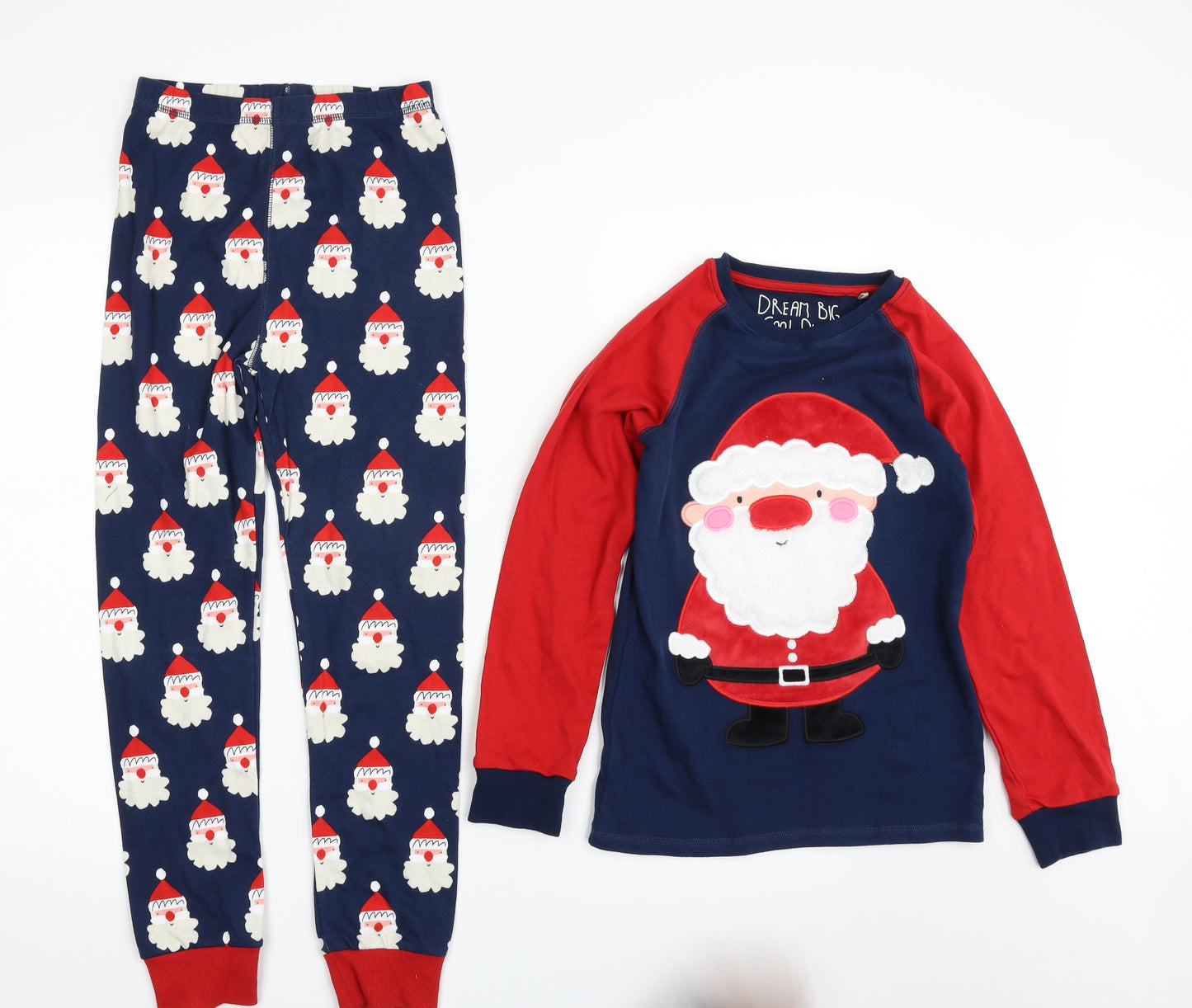 NEXT Boys Blue  100% Cotton  Pyjama Set Size 8-9 Years  Pullover - Christmas
