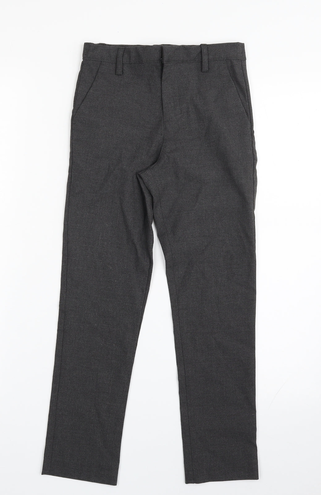 NEXT Boys Grey  Polyester Dress Pants Trousers Size 9 Years  Slim Zip