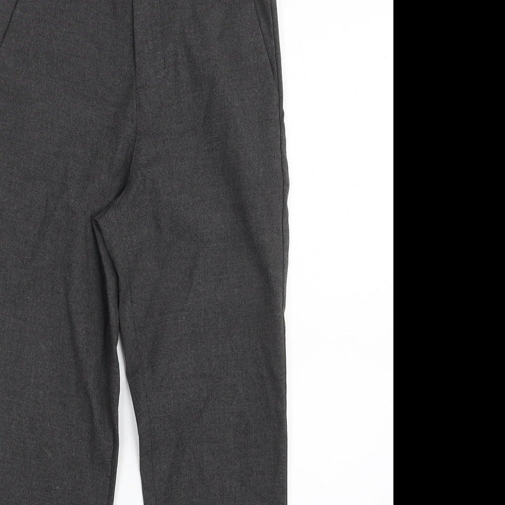 NEXT Boys Grey  Polyester Dress Pants Trousers Size 9 Years  Slim Zip