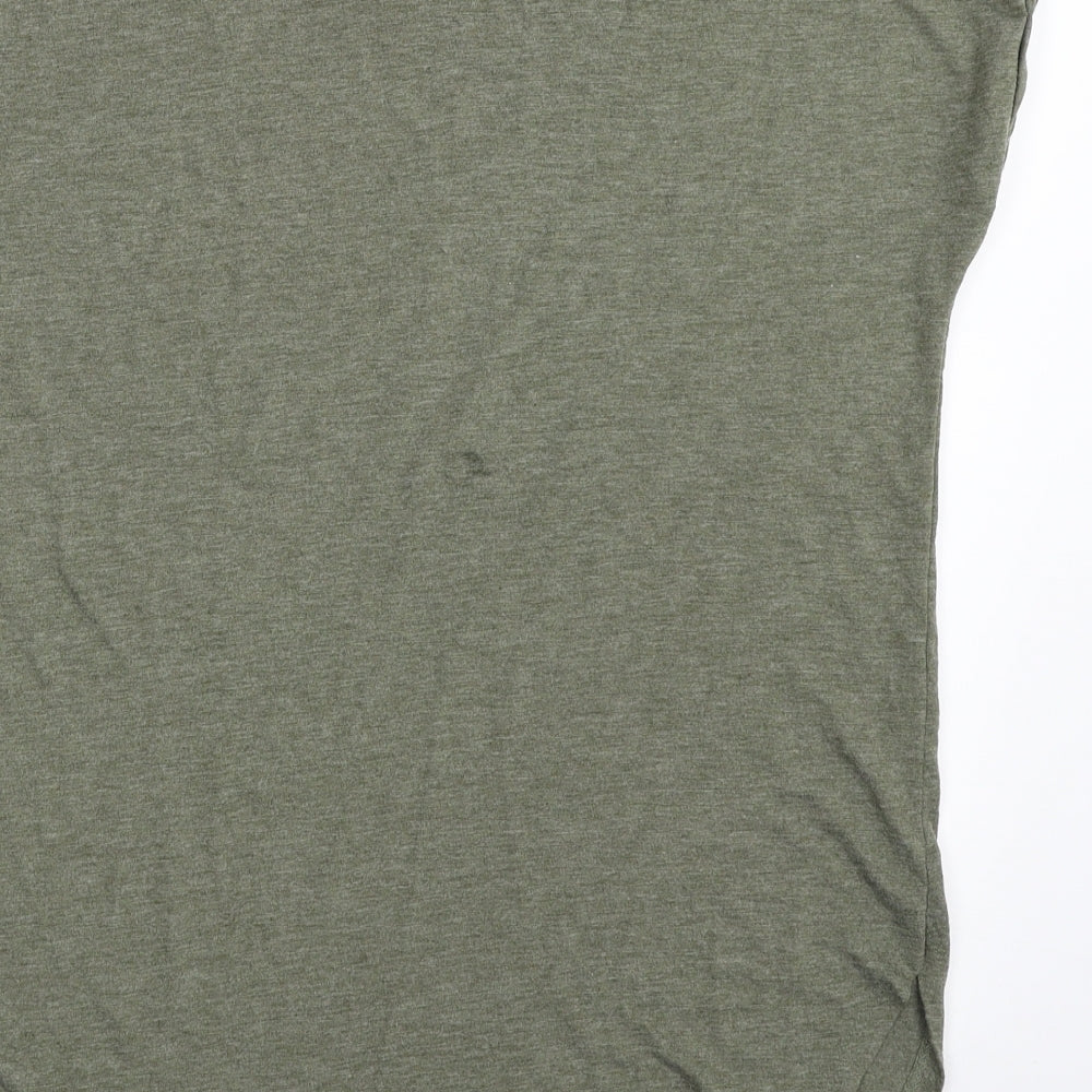 Primark Womens Green  Polyester Tunic T-Shirt Size 10 Crew Neck - Goodtimes