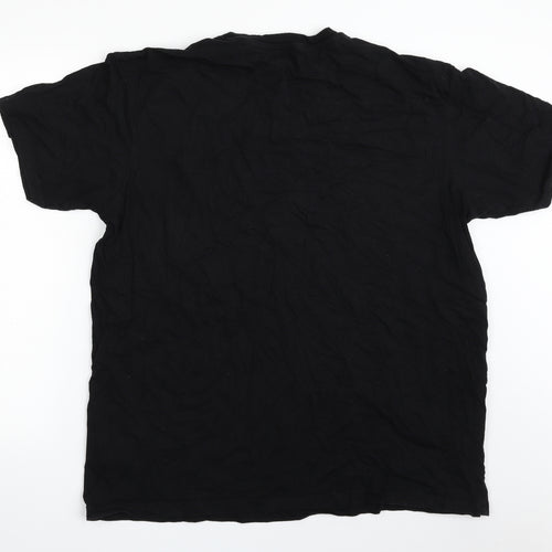 McKenzie Mens Black  Cotton  T-Shirt Size 2XL Crew Neck