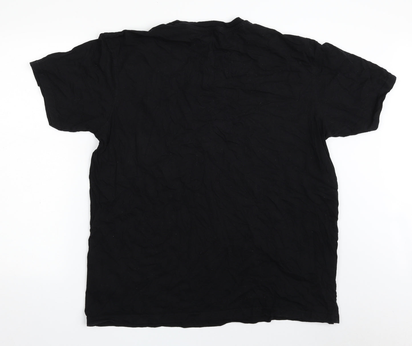 McKenzie Mens Black  Cotton  T-Shirt Size 2XL Crew Neck