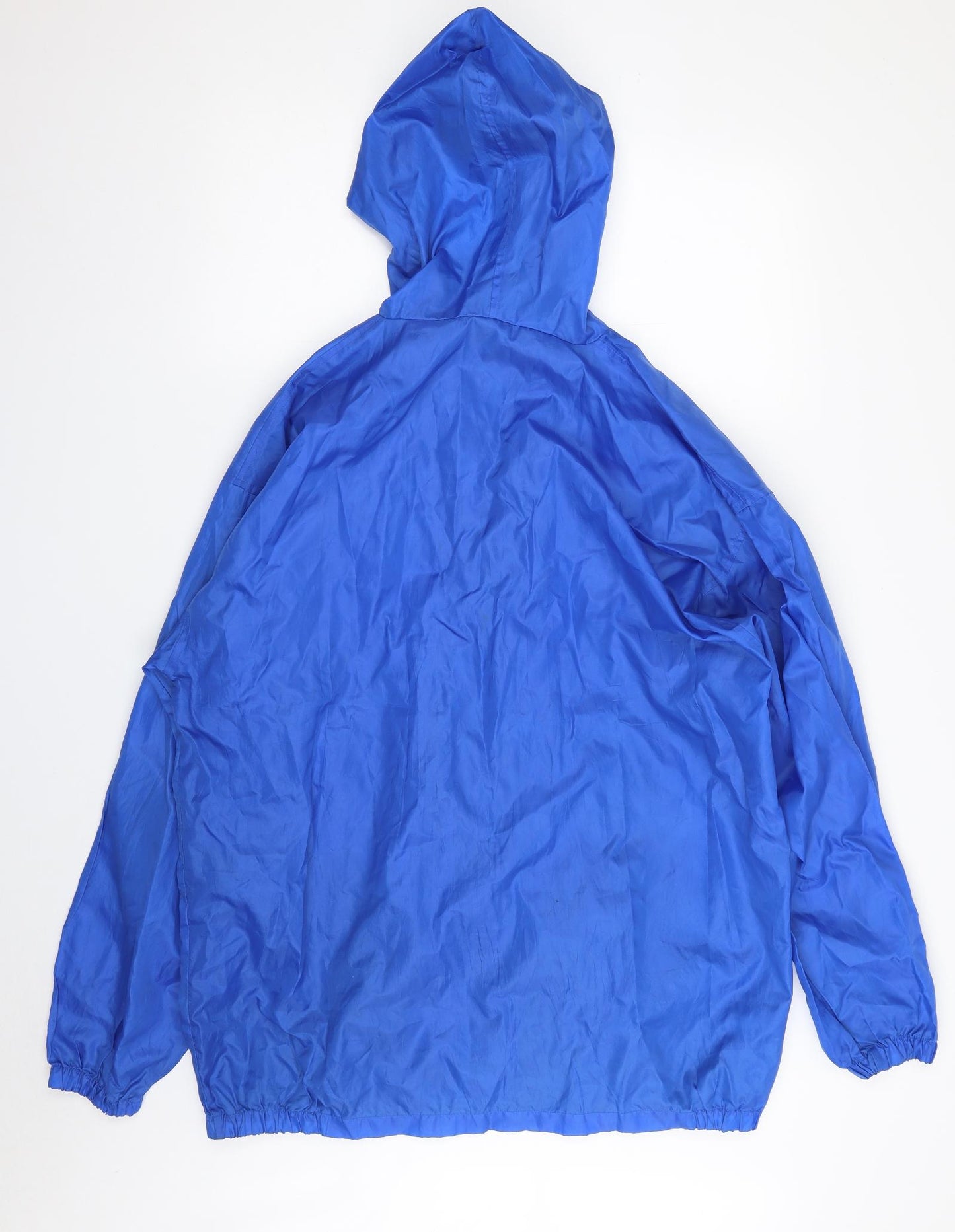HARVEY JAMES Mens Blue   Rain Coat Coat Size L  Zip