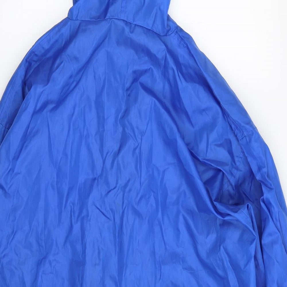 HARVEY JAMES Mens Blue   Rain Coat Coat Size L  Zip