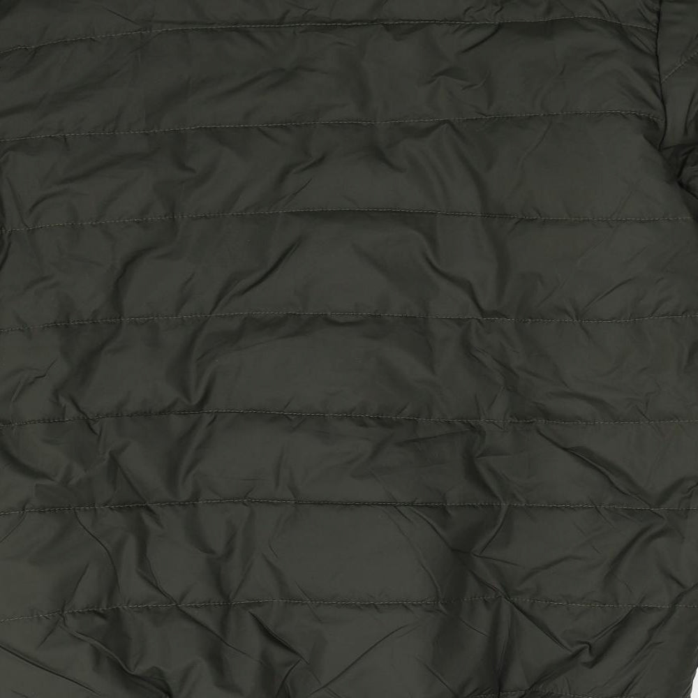 Brave Soul Mens Green   Quilted Jacket Size XL  Zip
