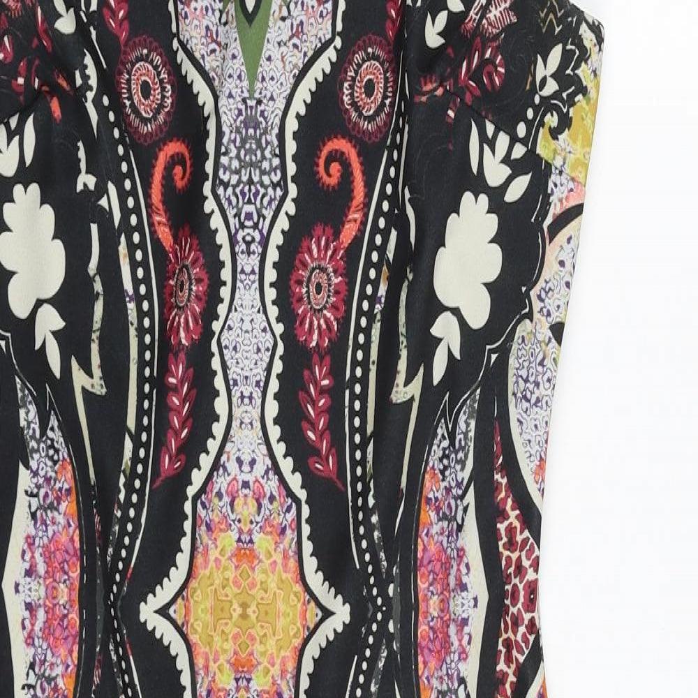 NEXT Womens Multicoloured Floral Polyester Bodycon  Size 12  Boat Neck Zip