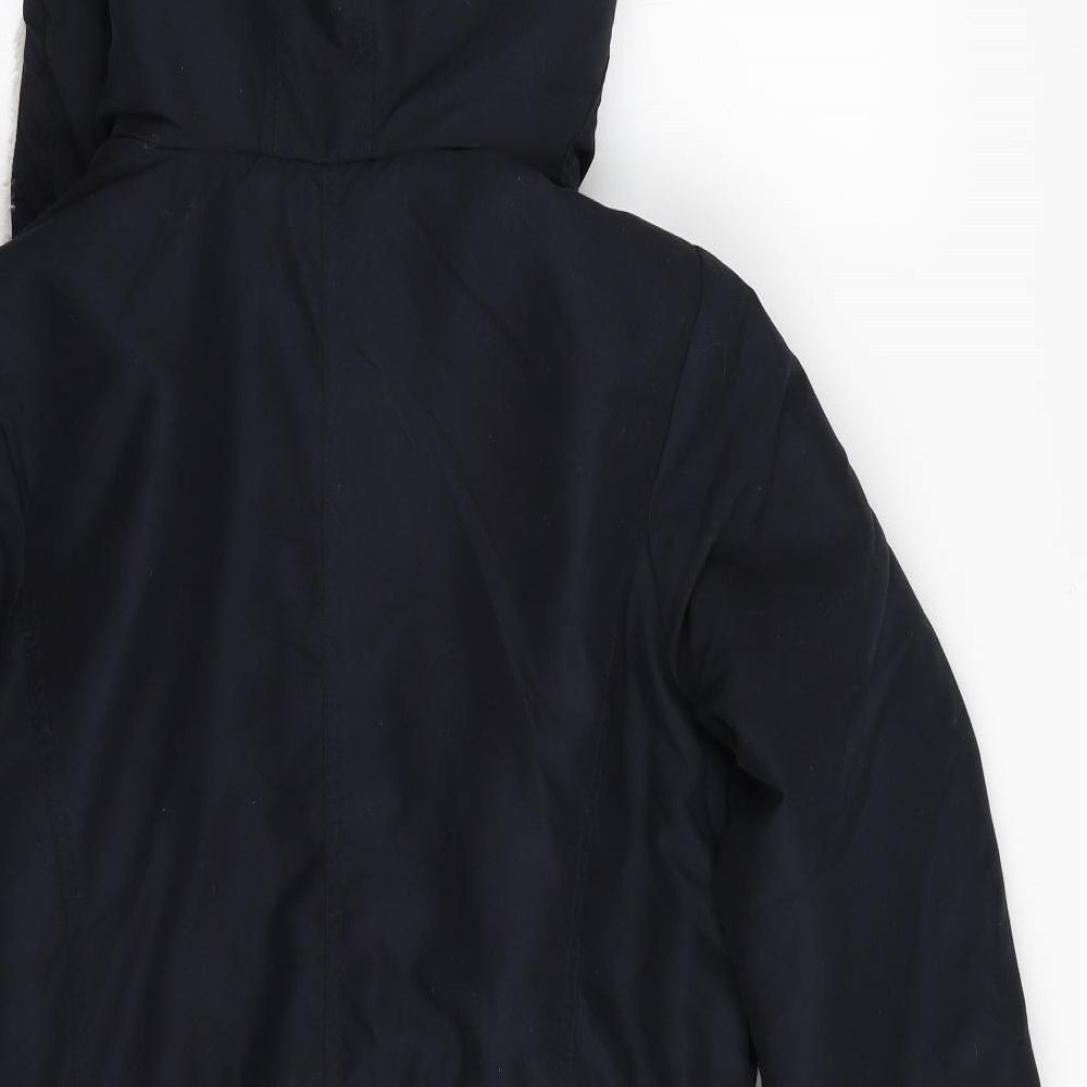 Dorothy Perkins Womens Black   Parka Jacket Size 12  Zip