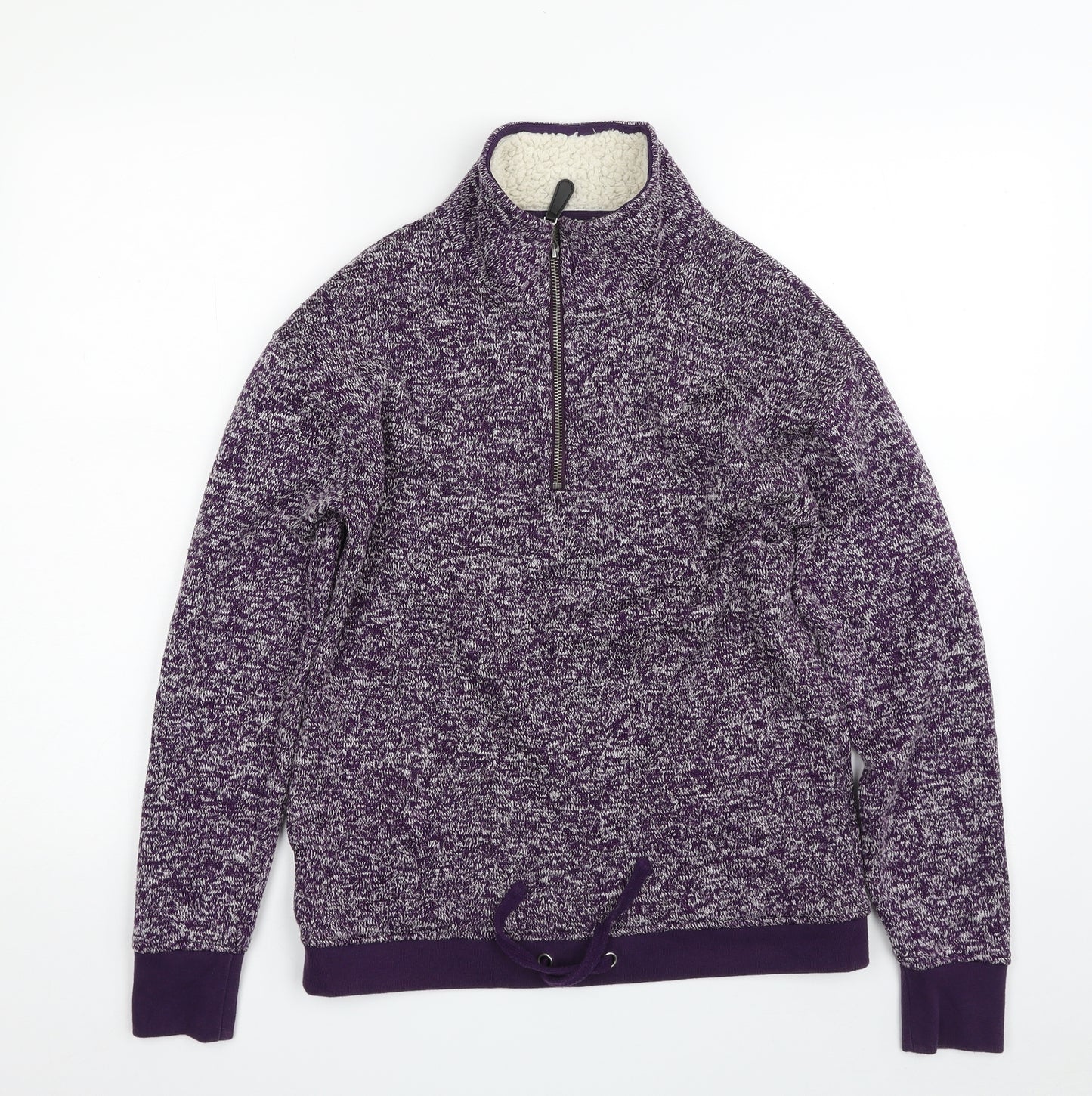 TU Womens Purple High Neck  Polyester Pullover Jumper Size 8