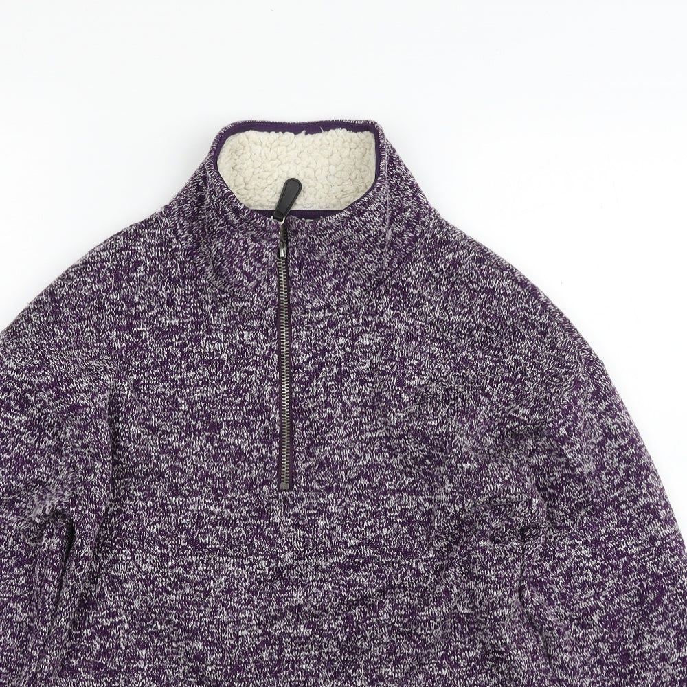 TU Womens Purple High Neck  Polyester Pullover Jumper Size 8