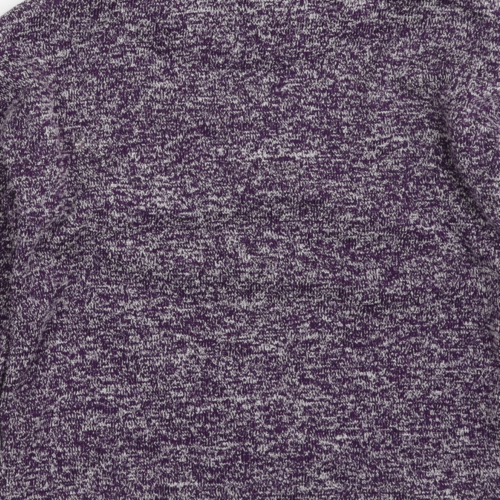 TU Womens Purple High Neck  Polyester Pullover Jumper Size 8