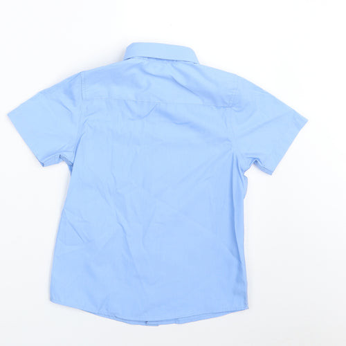 TU Boys Blue  Polyester Basic Button-Up Size 7 Years Collared Button